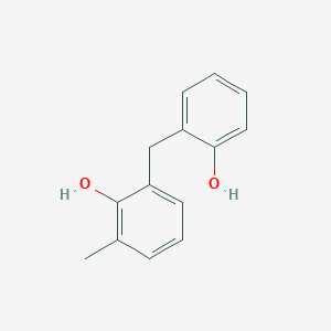 molecular formula C14H14O2 B8383147 (3-Methyl-2-hydroxyphenyl) (2-hydroxyphenyl)methane 