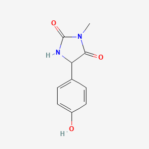 molecular formula C10H10N2O3 B8383245 5-(p-Hydroxyphenyl)-3-methyl-hydantoin 