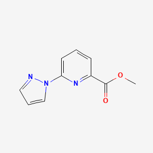 molecular formula C10H9N3O2 B8383251 methyl 6-(1H-pyrazol-1-yl)picolinate 
