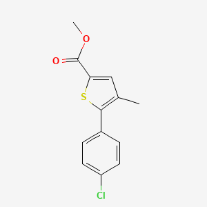 molecular formula C13H11ClO2S B8383298 Methyl 5-(4-chlorophenyl)-4-methylthiophene-2-carboxylate 
