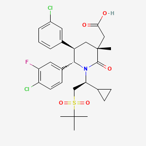 2-((3R,5R,6S)-1-((S)-2-(tert-Butylsulfonyl)-1-cyclopropylethyl)-6-(4-chloro-3-fluorophenyl)-5-(3-chlorophenyl)-3-methyl-2-oxopiperidin-3-yl)acetic acid