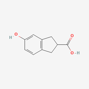molecular formula C10H10O3 B8383453 5-hydroxy-2,3-dihydro-1H-indene-2-carboxylic acid 