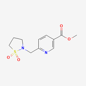 Methyl 6-(1,1-dioxo-1lambda6-isothiazolidin-2-ylmethyl)nicotinate