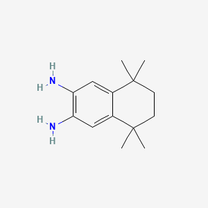 molecular formula C14H22N2 B8383556 5,6,7,8-Tetrahydro-5,5,8,8-tetramethyl-2,3-naphthalenediamine 