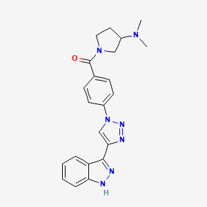 1-{4-[4-(1H-indazol-3-yl)-1H-1,2,3-triazol-1-yl]benzoyl}-N,N-dimethylpyrrolidin-3-amine