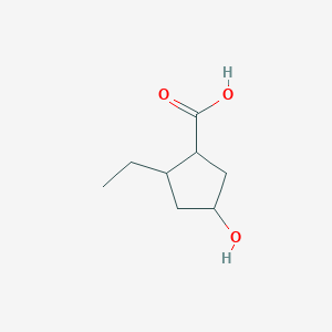 2-Ethyl-4-hydroxycyclopentanecarboxylic acid