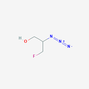 molecular formula C3H6FN3O B8383651 2-Azido-3-fluoropropan-1-ol 