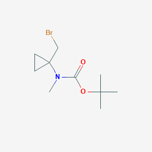 molecular formula C10H18BrNO2 B8383659 Tert-butyl 1-(bromomethyl)cyclopropyl(methyl)carbamate 