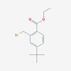 molecular formula C14H19BrO2 B8383672 Ethyl 2-(bromomethyl)-4-tert-butylbenzoate 