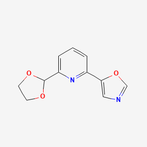 2-[1,3]Dioxolan-2-yl-6-oxazol-5-yl-pyridine