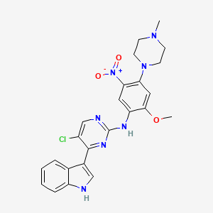 5-chloro-4-(1H-indol-3-yl)-N-[2-methoxy-4-(4-methylpiperazin-1-yl)-5-nitrophenyl]pyrimidin-2-amine