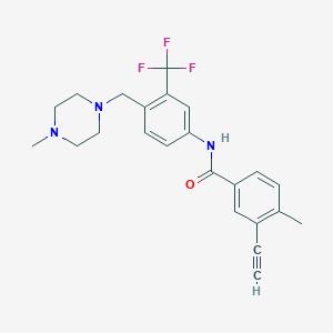 3-ethynyl-4-methyl-N-(4-((4-methylpiperazin-1-yl)methyl)-3-(trifluoromethyl)phenyl)benzamide