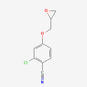 molecular formula C10H8ClNO2 B8383772 2-chloro-4-[(oxiran-2-yl)methoxy]benzonitrile 