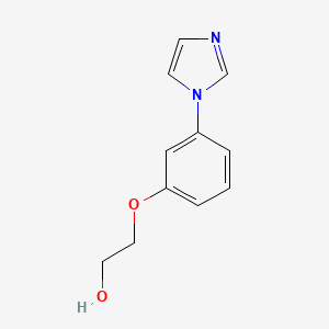 molecular formula C11H12N2O2 B8383799 2-[3-(1H-Imidazol-1-yl)phenoxy]ethanol 