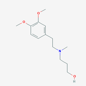 molecular formula C14H23NO3 B8383817 3-[N-methyl-N-(2-{3,4-dimethoxy-phenyl}-ethyl)amino]-propanol 