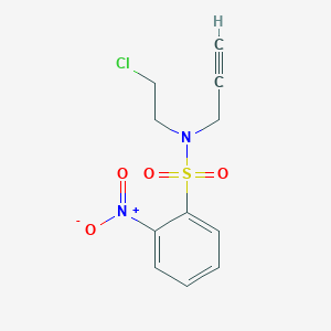 molecular formula C11H11ClN2O4S B8383819 N-(2-chloroethyl)-2-nitro-N-(prop-2-ynyl)benzenesulfonamide 