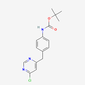 [4-(6-Chloro-pyrimidin-4-ylmethyl)-phenyl]-carbamic acid tert-butyl ester