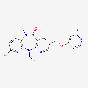 5-Chloro-2-ethyl-9-methyl-13-{[(2-methylpyridin-4-yl)oxy]methyl}-2,4,9,15-tetraazatricyclo[9.4.0.0^{3,8}]pentadeca-1(11),3,5,7,12,14-hexaen-10-one