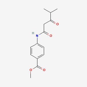 molecular formula C14H17NO4 B8383942 Methyl 4-(4-methyl-3-oxopentanamido)benzoate 