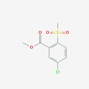 molecular formula C9H9ClO4S B8384224 Methyl 5-chloro-2-(methylsulfonyl)benzoate CAS No. 1192347-43-5