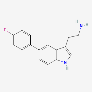 molecular formula C16H15FN2 B8384271 5-(4-Fluorophenyl)tryptamine 