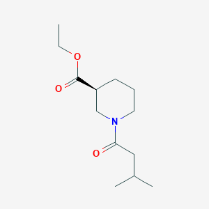 molecular formula C13H23NO3 B8384349 (S)-ethyl 1-(3-methylbutanoyl)piperidine-3-carboxylate 