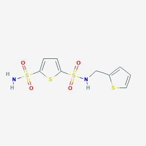 molecular formula C9H10N2O4S4 B8384391 n-(2-Thienylmethyl)-2,5-thiophenedisulfonamide 