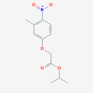 molecular formula C12H15NO5 B8384436 Isopropyl 3-methyl-4-nitrophenoxyacetate 