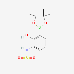 N-(2-Hydroxy-3-(4,4,5,5-tetramethyl-1,3,2-dioxaborolan-2-YL)phenyl)methanesulfonamide