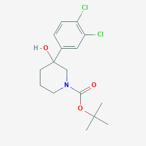 N-t-butoxycarbonyl-3-(3,4-dichlorophenyl)-3-hydroxy piperidine