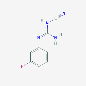 molecular formula C8H7FN4 B8385071 N''-cyano-N-(3-fluorophenyl)guanidine 