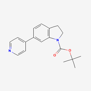 molecular formula C18H20N2O2 B8385218 tert-Butyl 6-(pyridin-4-yl)indoline-1-carboxylate 
