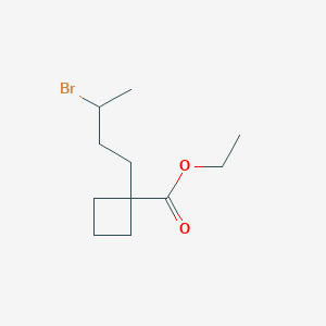 molecular formula C11H19BrO2 B8385375 Racemic ethyl 1-(3-bromobutyl)cyclobutanecarboxylate 