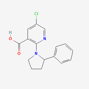 5-Chloro-2-(2-phenylpyrrolidin-1-yl)nicotinic acid