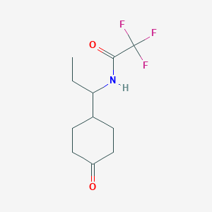 2,2,2-trifluoro-N-(1-(4-oxocyclohexyl)propyl)acetamide
