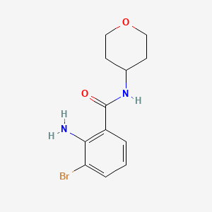 2-amino-3-bromo-N-(tetrahydro-2H-pyran-4-yl)benzamide