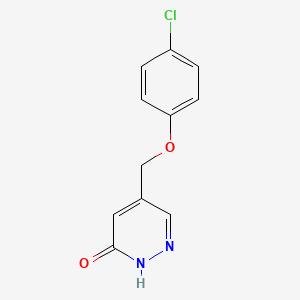 molecular formula C11H9ClN2O2 B8385483 5-((4-chlorophenoxy)methyl)pyridazin-3(2H)-one 