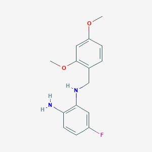 molecular formula C15H17FN2O2 B8385495 N1-(2,4-dimethoxybenzyl)-5-fluorobenzene-1,2-diamine CAS No. 911826-24-9