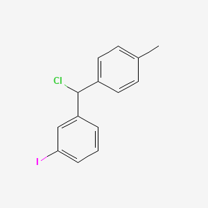 molecular formula C14H12ClI B8385496 Chloro-(3-iodophenyl)-p-tolylmethane 