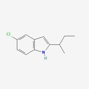 molecular formula C12H14ClN B8385498 5-Chloro-2-(1-methylpropyl)indole 