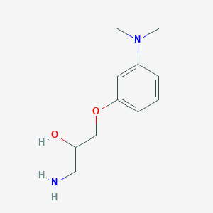 molecular formula C11H18N2O2 B8385540 3-(3-Dimethylaminophenoxy)-2-hydroxypropylamine 