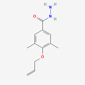 molecular formula C12H16N2O2 B8385559 4-Allyloxy-3,5-dimethyl-benzoic acid hydrazide 