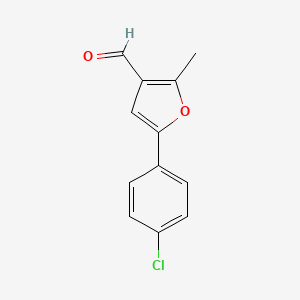 molecular formula C12H9ClO2 B8385562 5-(4-Chlorophenyl)-2-methyl-3-furaldehyde 
