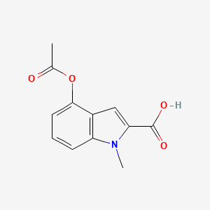 molecular formula C12H11NO4 B8385569 4-acetoxy-1-methyl-1H-indole-2-carboxylic acid 