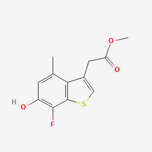 Methyl(7-fluoro-6-hydroxy-4-methyl-1-benzothiophen-3-yl)acetate