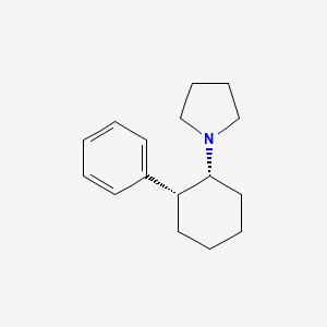 molecular formula C16H23N B8385800 cis-2Phenyl-1-pyrrolidinocyclohexane 