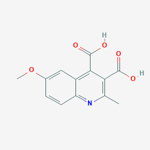 6-Methoxy-2-methylquinoline-3,4-dicarboxylic acid