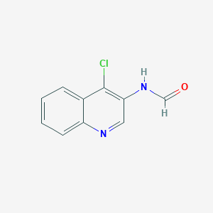 molecular formula C10H7ClN2O B8385846 N-(4-chloroquinolin-3-yl)formamide 