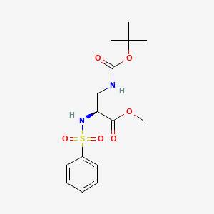 Methyl (S)-3-((tert-butoxycarbonyl)amino)-2-(phenylsulfonamido)propanoate