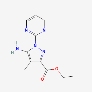 5-amino-4-methyl-1-pyrimidin-2-yl-1H-pyrazole-3-carboxylic acid ethyl ester